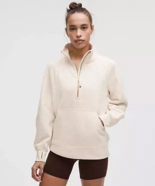 Scuba Oversized Funnel-Neck Half Zip - Heathered Core Ultra Light