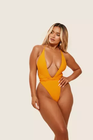 The Fishtail Swim in Orange