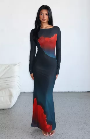 No Halo Long Sleeve Maxi Dress