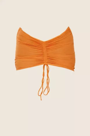 Mesh Ruched Coverup Skirt