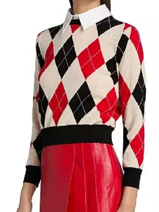 The Neighborhood S08 Beth Behrs Argyle Sweater