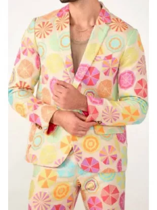 RuPauls Drag Race S18 RuPaul Charles Pastel Print Blazer