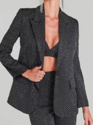 American Idol S24 Carrie Underwood Black Embellished Blazer