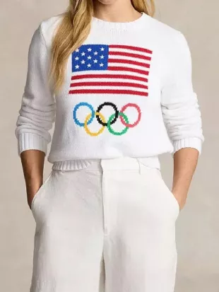 Martha Stewart Today Show American Flag Olympics Sweater