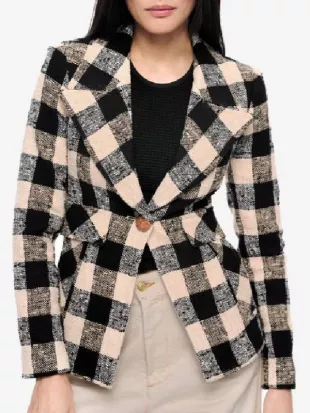 Will Trent S04 Sonja Sohn Cutaway Plaid Blazer