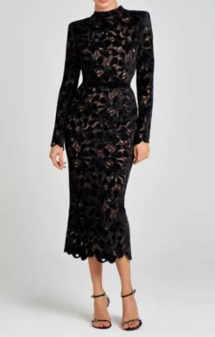 Long Sleeve Lace Cocktail Dress