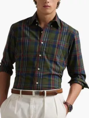 Madras Plaid Performance Button-Down Shirt