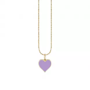 Gold & Enamel Small Heart Charm