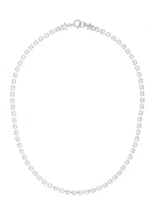 Crystal Choker in Silver