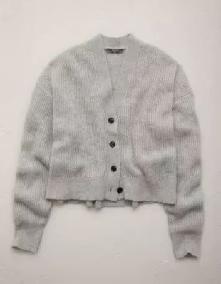 AE77 Sparkle Shaker Stitch Cardigan