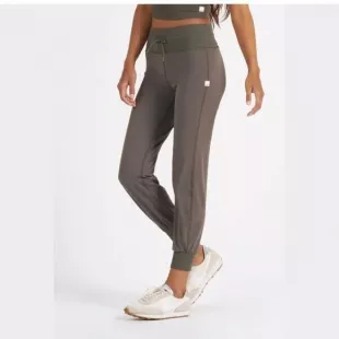 Green Track Pants with Stretchy Performance Fabric