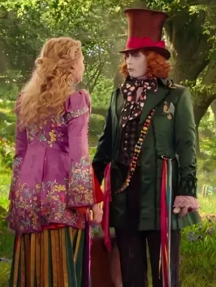 Alice in Wonderland Johnny Depp Green Coat
