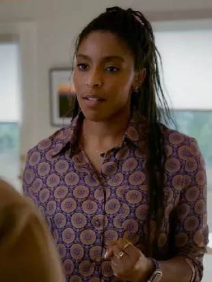 Shrinking S03 Jessica Williams Printed Blouse