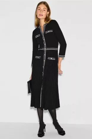 MRedoua Contrast Knit Midi Dress