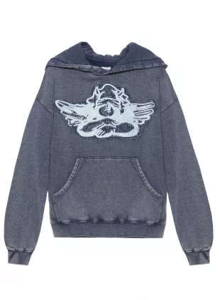 Blue Stitch Me Up Racer Hoodie