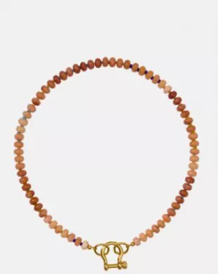 Bevo Gender Inclusive Peach Quartz Necklace