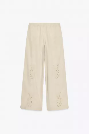 Embroidered Pajama Pants
