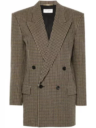 Checked Wool Blazer