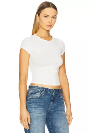 x Intimately FP Wait A Minute Baby Tee In Oatmeal