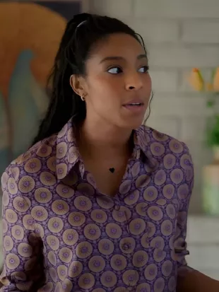 Shrinking S03 Jessica Williams Printed Blouse