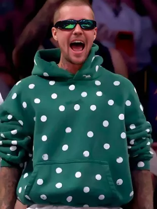 Justin Bieber LA Lakers Game 2026 Polka Dots Hoodie