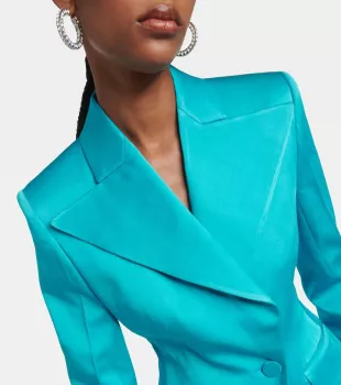 Blue Satin Blazer