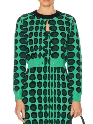 Elsbeth S03 Carrie Preston Green Spot Cardigan