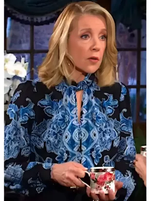 The Young And The Restless 2026 Nikki Newman Printed Blouse