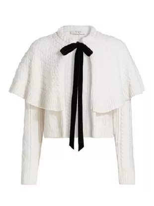 The Traitors US S04 Tara Lipinski White Cape Cardigan