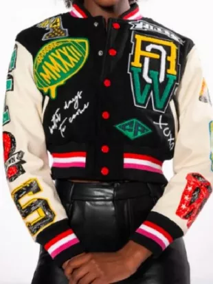 House of Villains S03 Plane Jane Patch Varsity Jacket
