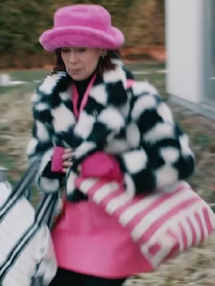 Elsbeth S03 Elsbeth Tascioni Check Faux Fur Jacket