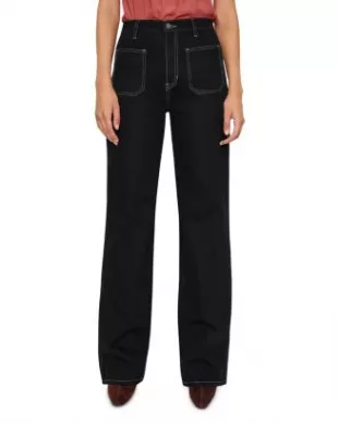 Alyssa Stretch High Rise Wide Leg Jeans