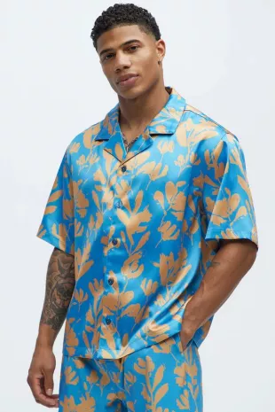 Bloom Off Printed Cuban Collar Shirt