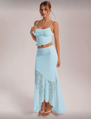 Lace Asymmetric Hemline Camisole Top