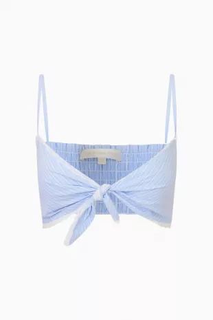 Arvine Cotton Pinstripe Bra Top