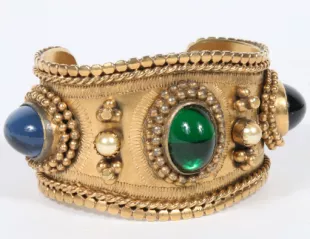Gold Jewel Cuff Bracelet