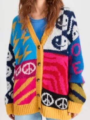 House of Villains S03 Kate Chastain Print Long Cardigan