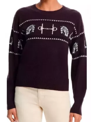 The Neighborhood S08 Beth Behrs Hourse Printed Sweater