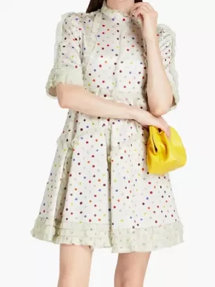 The Valley Persian Style 2026 Sky Askari Polka Dot Mini Dress