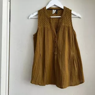 Sleeveless Mustard Blouse