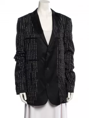 Black Pinstripe Blazer