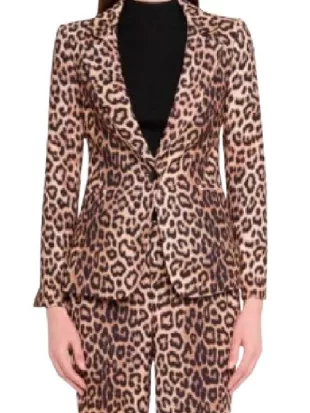 Shrinking Jessica Williams Leopard Blazer
