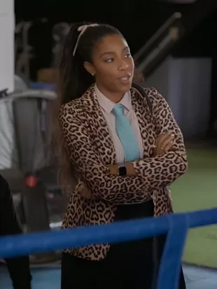Shrinking S3 Jessica Williams Leopard Blazer