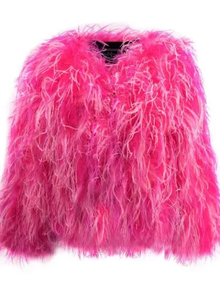Elsbeth S03 Carrie Preston Pink Feather Jacket