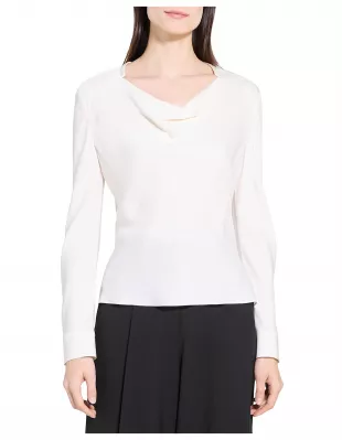 Cowl Neck Silk Blouse