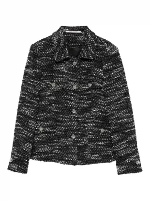 Textured Button Fastening Jacket