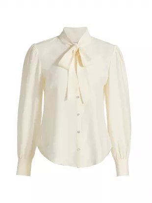 Scotlyn Silk Tieneck Blouse