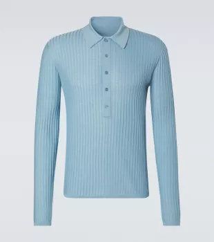 Wool Cashmere And Silk Polo Shirt