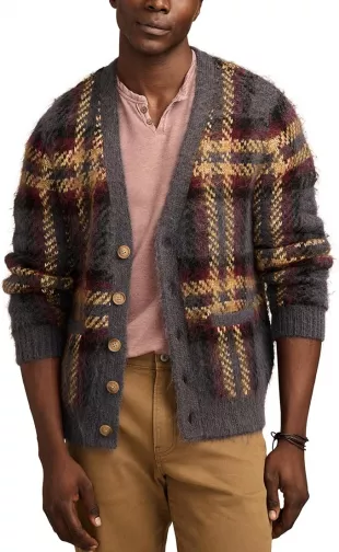 Jacquard Brushed Cardigan