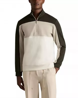 Katoon Interlock Color Block Half Zip Sweatshirt